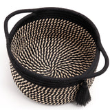 Decorative Small Gift Basket Empty - SweetMemo Cute Woven Rope Organizer Baskets for Desk, Bedside, Bathroom, Key, Round Boho De