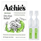 Archie's Remedies, Dry Eye Relief, Ultra Lubricating Eye Drops, Clean Formula and Preservative-Free Vials, Single-Use, for Irrit