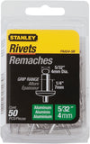 Stanley Paa545B Aluminum Rivets, 5/32 Inch X 1/4 Inch, Pack of 50