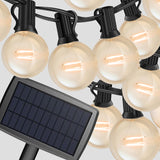 ZYK Solar String Lights Waterproof LED Indoor/Outdoor Hanging Umbrella Lights with 25 Bulbs - 27 Ft Patio Lights for Deck Yard T