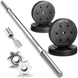 Yes4All Detachable 50 LB Barbell Weight Set, Straight Weight Bar with Diamond Knurled Handles, Weights Set for Home Gym Strength