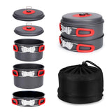 Alocs Camping Essentials Camping Cooking Set, Portable Camping Cookware for Family Cooking Outside, Camp Kitchen for Hiking,Clim