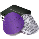 Serious Grit 6-Inch 800 Grit Ceramic Multi-Hole Hook & Loop Sanding Discs - Advanced Grain for Fast Cutting & Long Life - Film-B