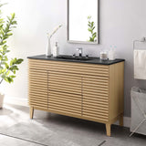 Modway Render 48 Single Bathroom Vanity in Oak Black