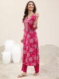 Libas Women'S Silk Blend Kurta Set (400338 Pink S