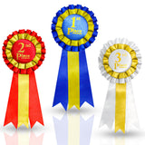 Premium Award Ribbons Blue,Red,White - 1st, 2nd, 3rd Place - 1 Set (3 Ribbons) - First Second Third Place Winner Ribbons