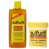 Sulfur8 AntiDandruff Hair & Scalp Care Shampoo 7.5oz + Conditioner 2oz Duo