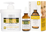 Advanced Clinicals Retinol Body Lotion + Retinol Serum 2PC Skincare Set For Women & Men Helps Diminish Appearance Of Crepey Skin
