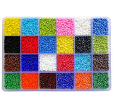 BALABEAD 8/0 Glass Seed Beads About 7200 pcs in Box 24 Colors Size 3mm Craft Seed Beads for Making Bracelet Necklace Earring Jew