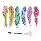 Ecomistiq 6 Packs Diamond Painting Bookmark Kit For Embroidery Arts Crafts Color B | Stitch Kits | Hand Embroidery Kits | Embroi