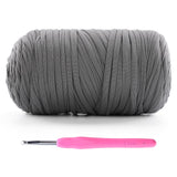 Mooaske 1 Pack T-Shirt Crochet Yarn for DIY Knitting Crochet Cloth Blanket Bag Dolls - 400g Chunky Thick Yarn for Crocheting wit