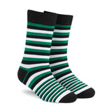 Dynamocks MenS And WomenS Combed Cotton Stripes Crew Length Socks (Pack Of 1, Multicolour) (Free Size Uk 712) (Stripes X 3 