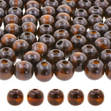 Mandala Crafts 500 14mm Round Large Wooden Beads for Crafts Macrame Supplies - Customizable Brown Natural Wood Beads Bulk with H