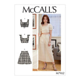 McCall Pattern Company McCalls Womens Crop Top, Shorts, and Flared Leg Pants, Sizes 1220 Sewing Pattern, White