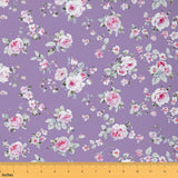 Feelyou Retro Purple Rose Upholstery Fabric for Chairs 10 Yards Vintage Garden Flower Fabric by The Yard for Kids Botanical Herb