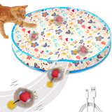 GRETMIX Interactive Cat Toys Ball, Fast Rolling in Pouch, Automatic Motion Activated Ball Hide and Seek for Kitten Indoor Toys, 