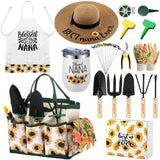 Lasnten 16 Pcs Garden Gift for Women Mom Grandma Nana Birthday Gift Sunflower Garden Tools Set Best Ever Mother Present for Her 
