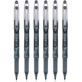 Pilot P700 Rollerball Stick Gel Pen, Black Ink, Fine 0.7 mm, 6 Pens