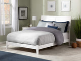 AFI Portland Full Size Bed with Charging Station in White