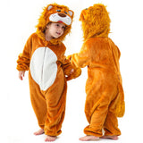 MICHLEY Infant Halloween Cosplay Costume Kids' Animal Outfit Hooded Romper Partywear 18-24M,Lion