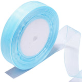 Bsikon 3/4 Inch Sheer Organza Ribbon 50 Yards Light Blue Chiffon Ribbon for Gift Wrapping,Bouquets,Wedding,DIY Craft