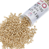 Miyuki Delica Seed Beads - Size 11/0 (1.6 mm), DB1153, Semi-Matte Galvanized Mead, 7.2 g, Approx. 1440 Beads, Made in Japan