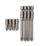 RW 0059004 JIS (Japanese Industrial Standard) Screwdriver Impact Bits #2#3 Standard & Long 1/4 Inch (Set of 8, 2 of Each)