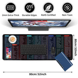 Quick Key Keyboard Mouse Pad, Non-Slip Desk Mat with Office Software Shortcuts Pattern, Upgraded Extended Large Rubber Base Mice
