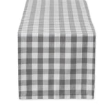 Gray/White Checkers Table Runner 14X108