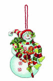Dimensions Counted Cross Stitch Snowman Christmas Ornament Kit, 3.5 W X 4.5 H