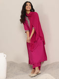 Libas Women'S Silk Blend Kurta Set (Gs1073_Pink_S)
