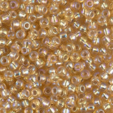 Miyuki Round Seed Beads Size 8/0 22g Silver Lined Gold AB