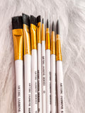 Artihc Jasmine Brushes Mix Flat & Round Set Of 8.
