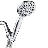 AquaDance 3316 High Pressure 6Setting 4 Chrome Face Hand Held Head with Hose for The Ultimate Shower Experience Officially Ind