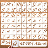 DZXCYZ 5 Inch Letter Symbol Stencils for Painting on Wood, 65 Pcs Alphabet Drawing Templates with Calligraphy Large Font and Cur