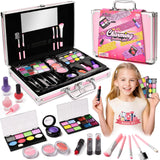 Golray Teen Makeup Kit for Girls Ages 8-12, Starter Full Make up Set With Train Case / 4 Eyeshadow Pallets/Blush/Nail Polish/Lip