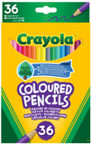 Crayola BIN684036 Long Barrel Colored Woodcase Pencils