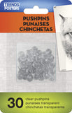 Trends International Clear Pushpins Thumb Tacks (30Pack)