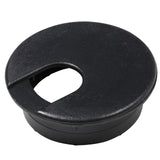 25 Pack Rok Hardware 2 (51mm) Black Round Computer Desk Table Port Wire Cable Cord Organizer Hole Cover Grommet, ROKRG2BLK