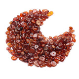 500 pcs Natural Chip Stone Beads, Orange Garnet 5-8 mm Irregular Gemstones Healing Crystal Loose Rocks Bead Hole Drilled for Jew