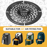 Air Fryer Replacement Parts, 2QT 2.1QT Round Air Fryer Grill Pan Crisper Plate Tray Accessories Rack with Rubber Bumpers for Eli