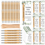 Yeaqee 36 Sets Employee Appreciation Gifts Bulk Thank You Gift Office Bamboo Pen with Inspirational Cards for Team Coworker Teac