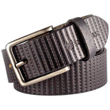 Crabby Hunt Textured Black Leather Belt For Men Stylish Pattern, Genuine Craftsmanship, Rugged & Elegant(Size_32)
