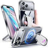 Shields Up for iPhone 17 Pro Max Case with Stand, 17 Pro Max Phone Case Clear with Ring Holder & Phone Grip [Compatible with Mag