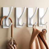 Josmimic Self Adhesive Towel Hooks: Extra Strong 13LB, Stainless Hook for Hanging Loofah, Towels, Coat, Bath Robe Bathroom Showe