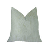 Plutus Brands Plutus Curly Mongolian Fur White Handmade Throw Pillow, 20 X 36