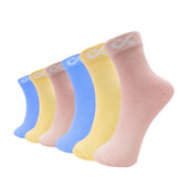 Xjarvis Malibu Ankle Socks For Women & Girls Soft Breathable Comfortable And Durable Perfect For Sports Running Cotton Socks For Daily Casual Wear Pack Of 6 (Pink Purple Yellow,PINK | PURPLE | YELL,,B0C5DVJ7LY