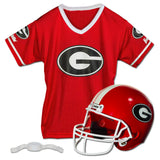 Franklin Sports Georgia Bulldogs Kids College Football Uniform Set - NCAA Youth Football Uniform Costume - Helmet, Jersey, Chins