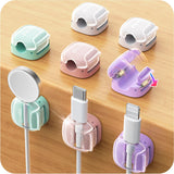 2026 Upgrade 8Pack Cable Clips Cord Organizer,[Dual Spring & Clasp Lock] Under Desk Cable Management, Wire Organizer Clips Adhes