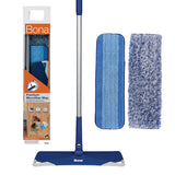 Bona Premium Microfiber Floor Mop for Dry and Wet Floor Cleaning Includes Microfiber Cleaning Pad and Microfiber Dusting Pad 
